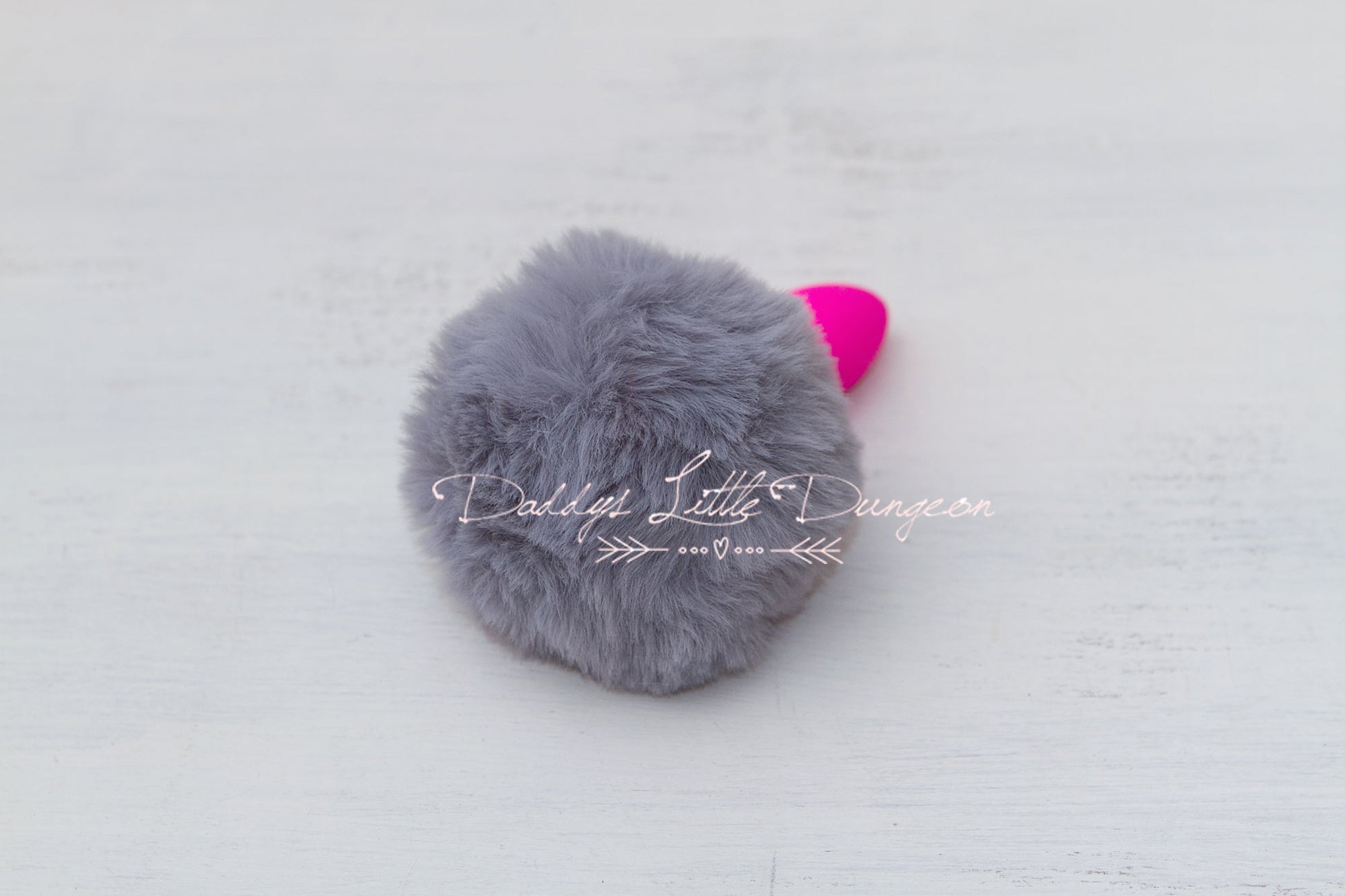 Cute gray DDLG butt plug bunny rabbit tail for anal, BDSM sex toys, Kawaii cosplay, Femdom sissy plug, petplay and pet play.