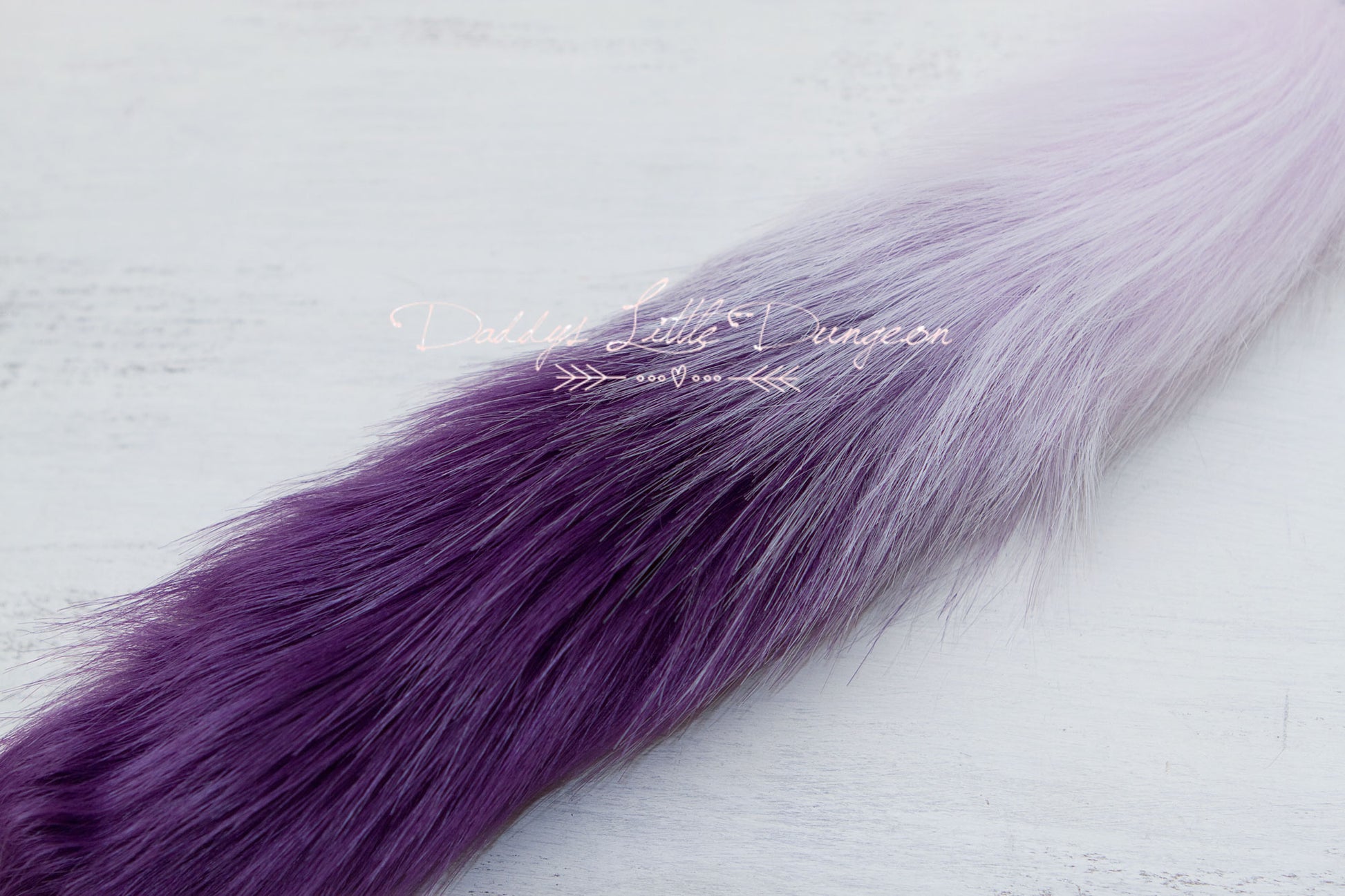 Pretty purple and lilac ombre kitten or fox tail anal plug for DDLG, BDSM, Femdom, pet play / cosplay / light bondage play.