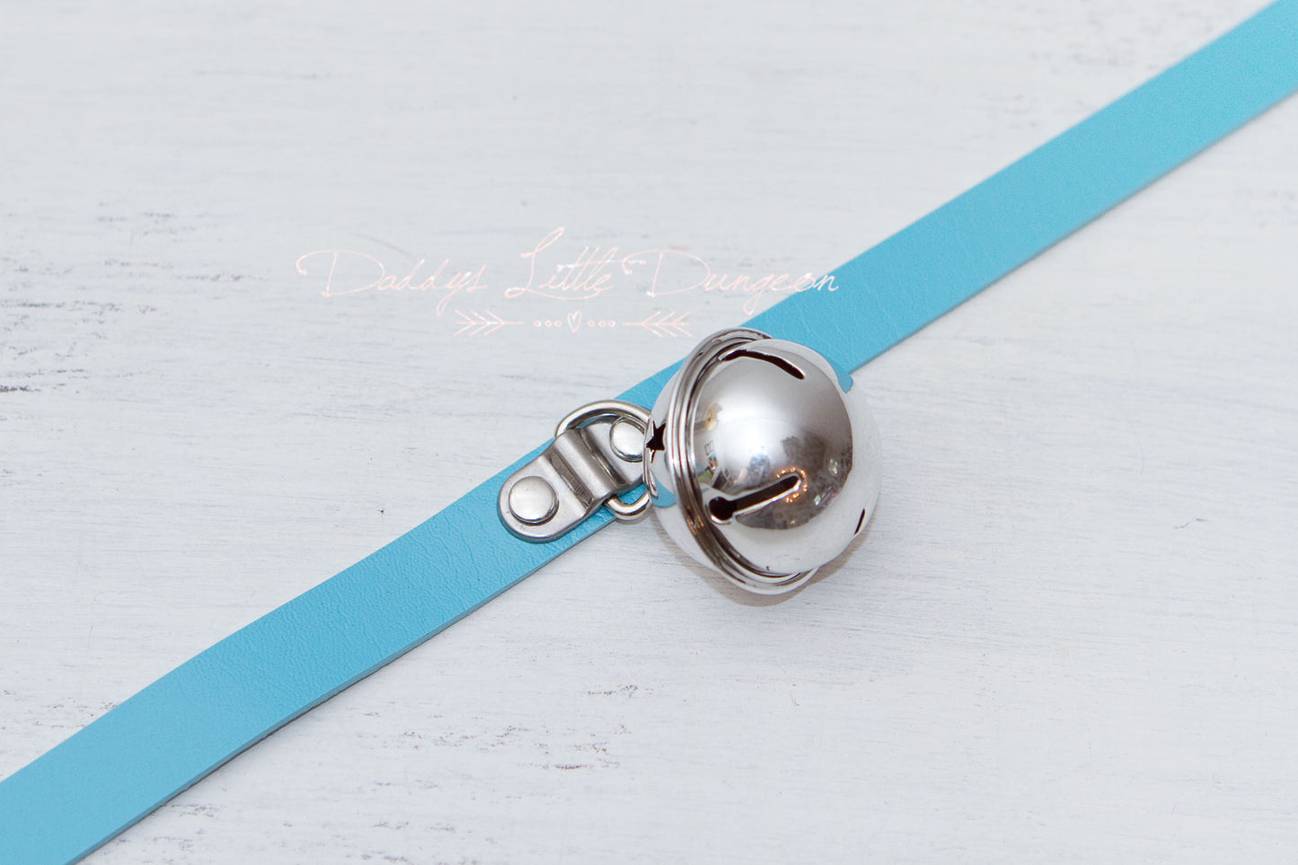 Blue Huge Bell Bondage Collar