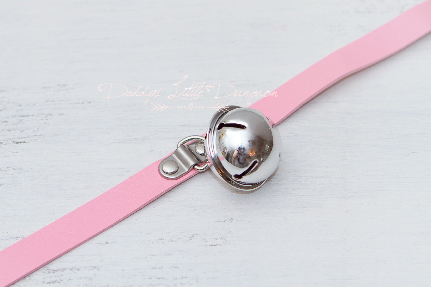 Pink Huge Bell Bondage Collar