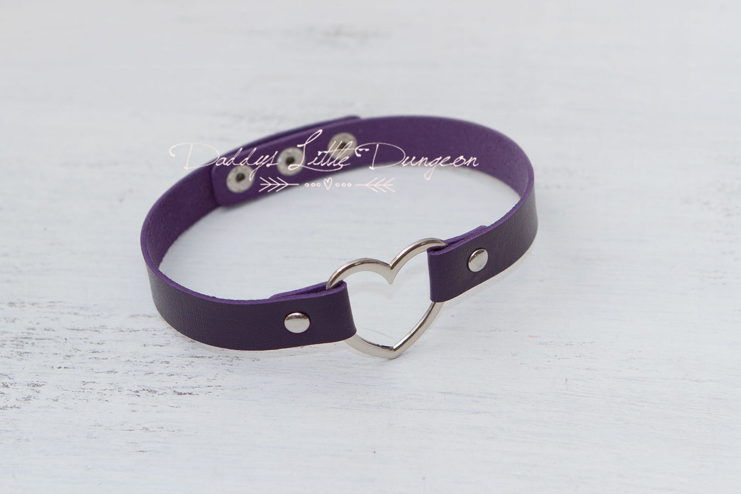 Purple Heart Bondage Collar