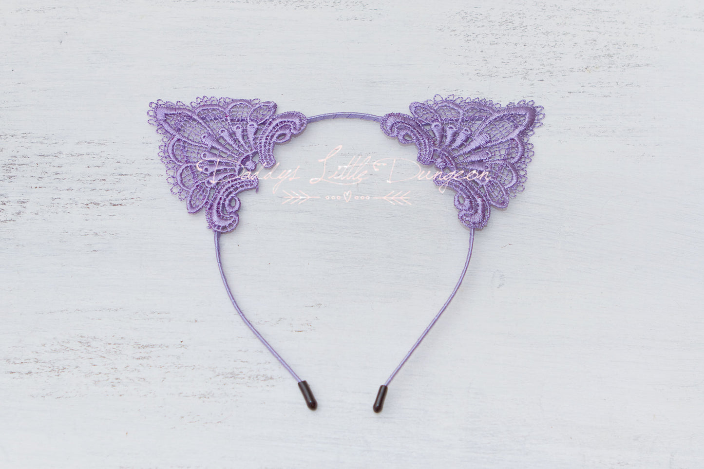 Light Purple Lace Cat Kitten Ears Headband