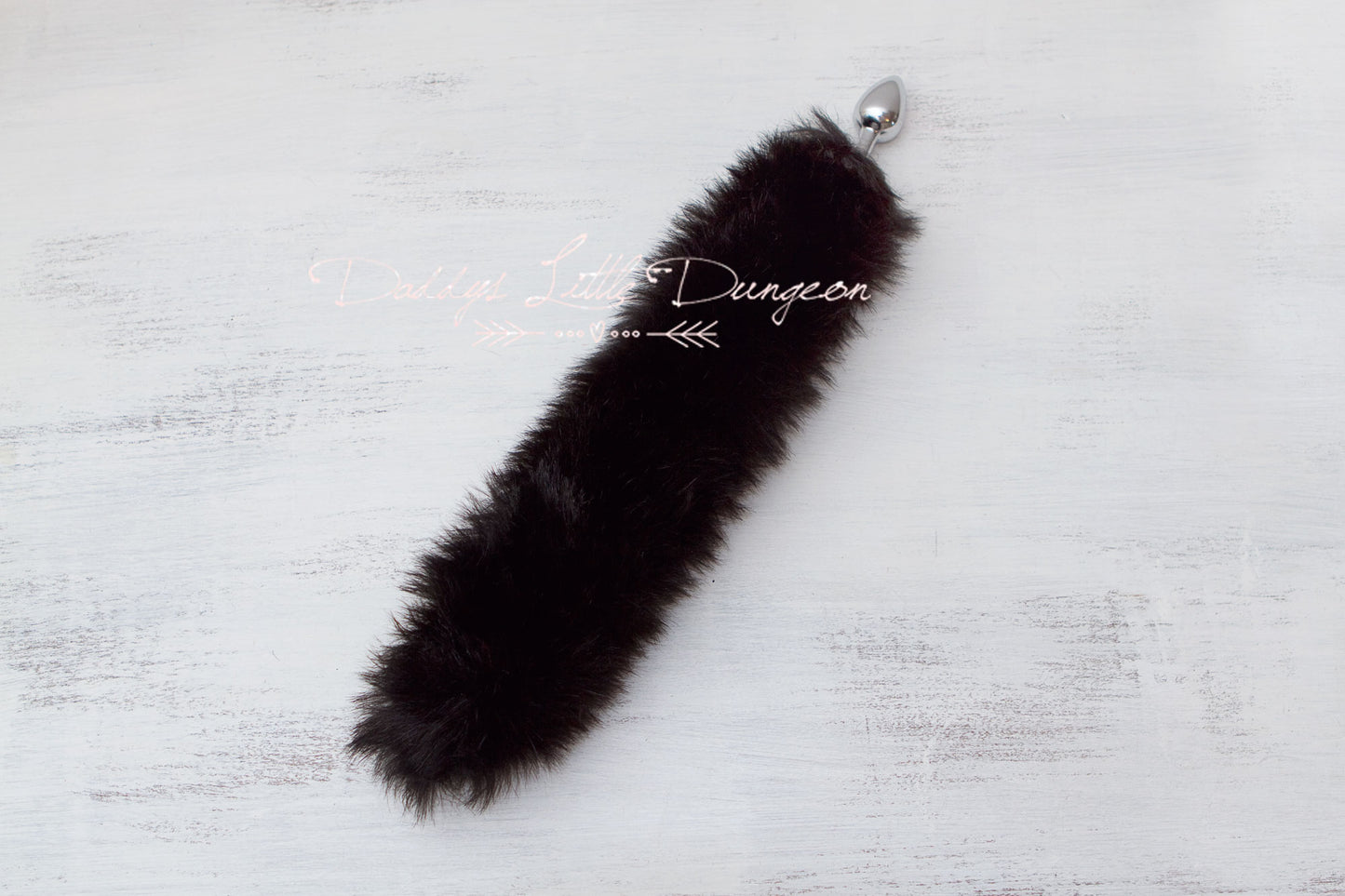 Cute BDSM butt plug - black fox tail for anal, DDLG sex toys, Kawaii cosplay, Femdom sissy plug, petplay and pet play.