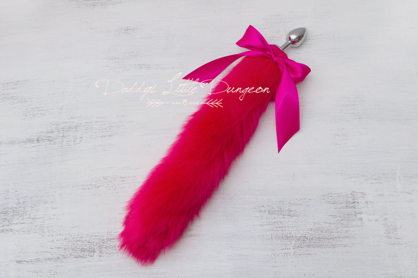 Cute pink DDLG butt plug fox tail for anal, BDSM sex toys, Kawaii cosplay, Femdom sissy plug, petplay and pet play.