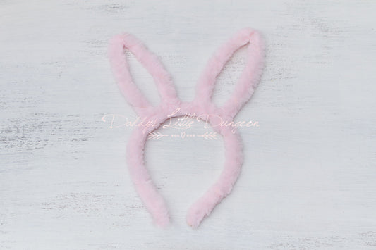 Pink Fur Bunny Rabbit Ears Headband