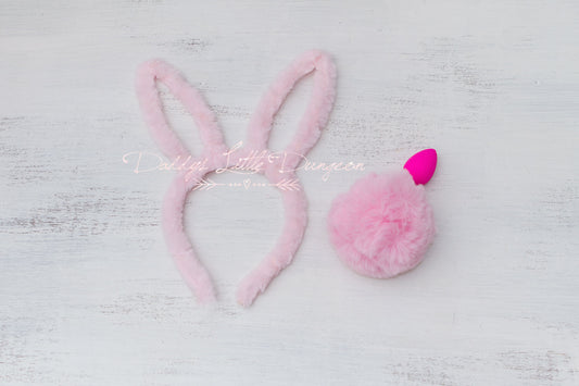 Pink Bunny Rabbit Pet Play Set