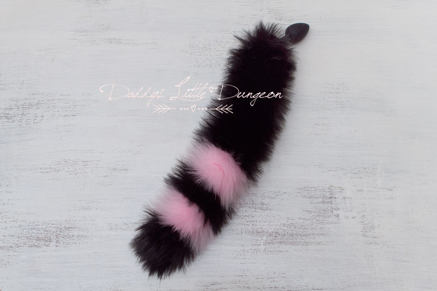 Black & Pink Extra Fluffy Kitten Fox Pet Play Set