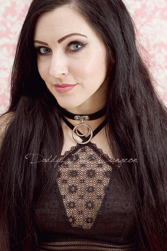 Black Multiple Ring Bondage Collar & Leash Set