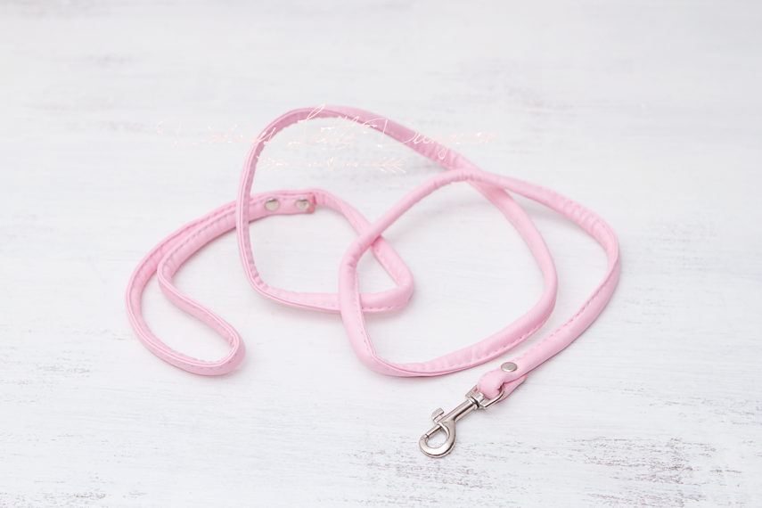 Pink Heart Bondage Collar & Leash Set