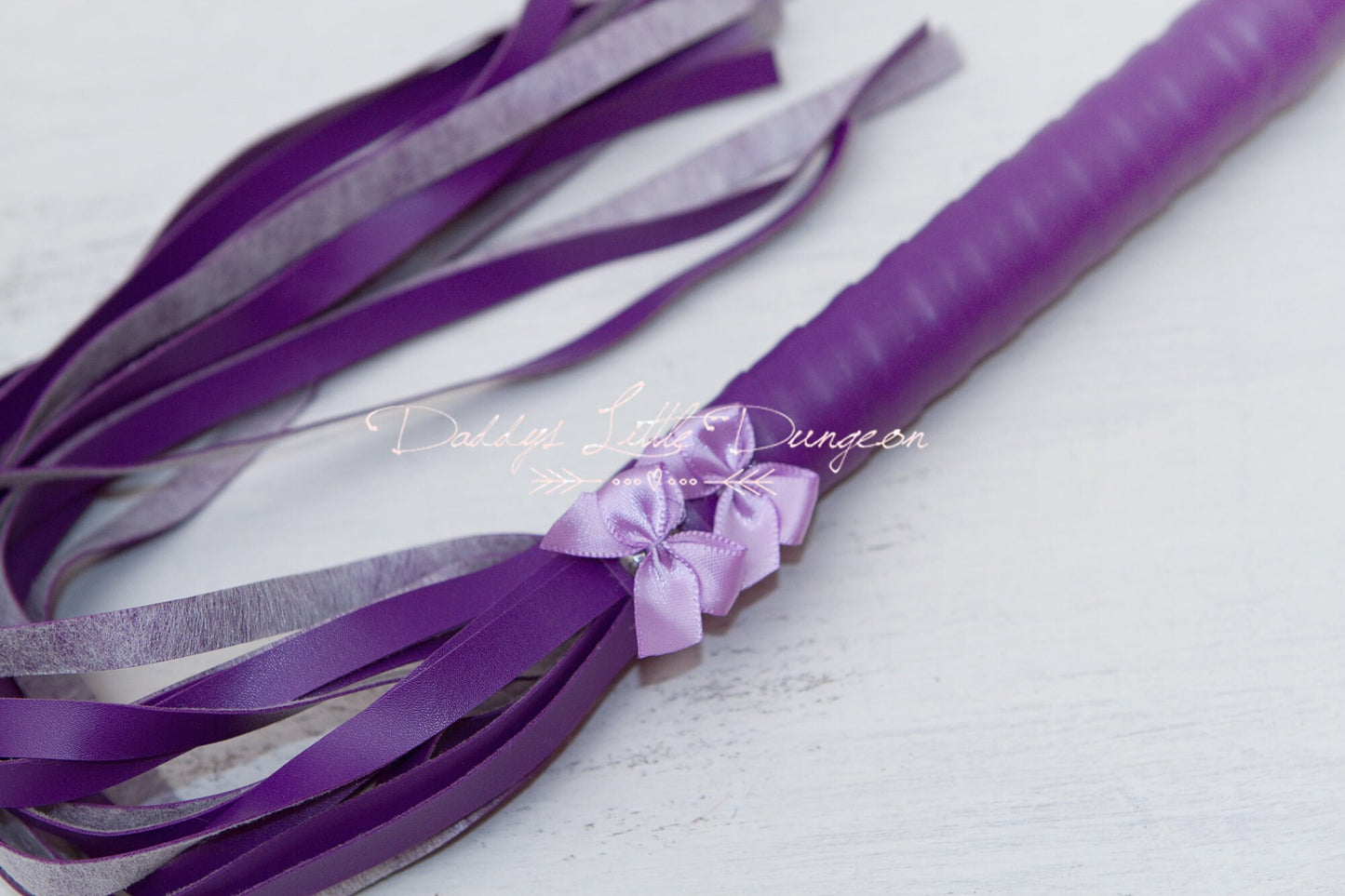 DDLG Pretty Purple BDSM Bondage Whip Bows Flogger Submissive Girly Daddys Little Girl Kawaii ABDL Sissy Master Kinky Fetish Freak mature