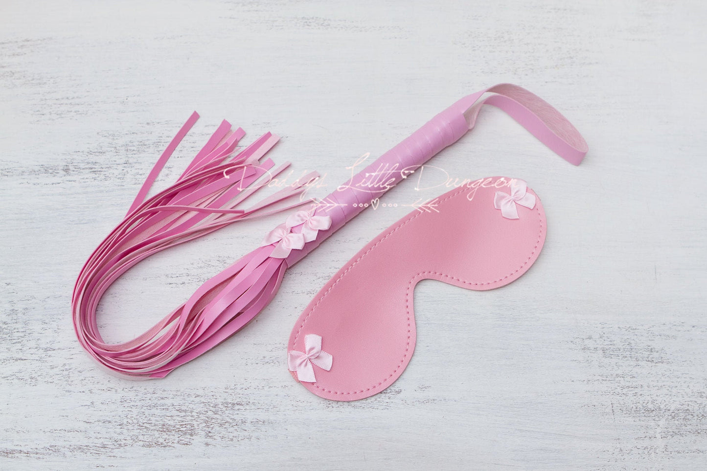 bdsm ~ TEASED BONDAGE SET ~ ddlg Pretty Pink Whip Flogger Eyemask Bows Sub Daddys Little Girl Kawaii abdl Sissy Master Kinky Fetish Mature