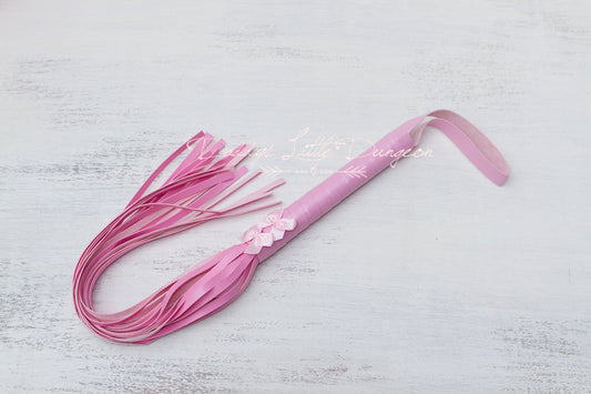 DDLG Pretty Pink BDSM Bondage Whip Flogger Bows Submissive Girly Sub Daddys Little Girl Kawaii ABDL Sissy Master Kinky Fetish Freak mature