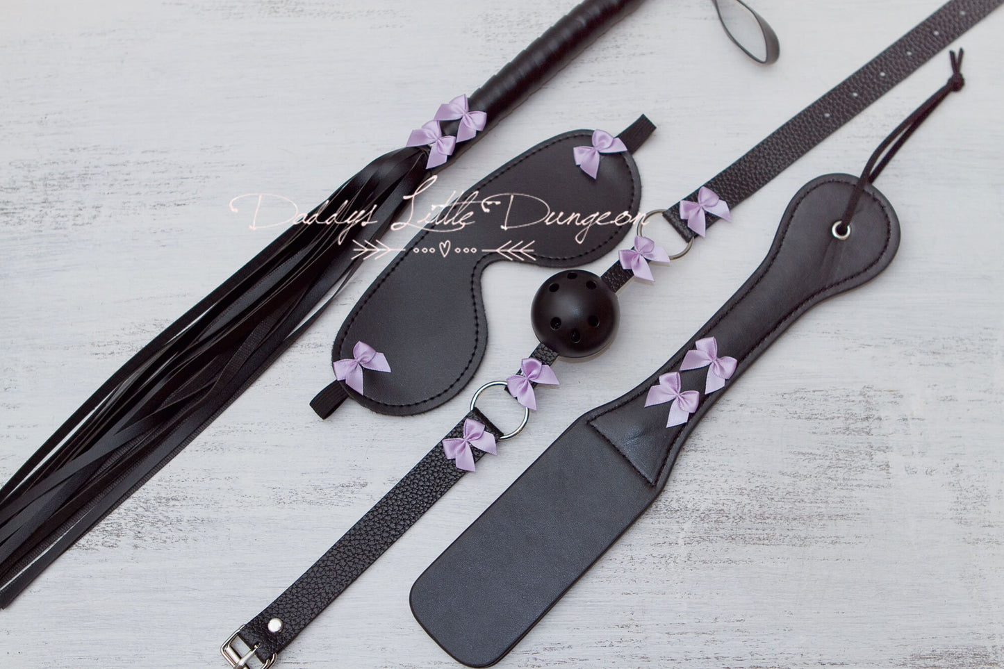 bdsm ~ ULTIMATE WHIPPED SET ~ Bondage Whip Flogger Spanking Paddle Eye Mask Ball Gag Sub Daddys Girl Gothic Kinky Fetish ddlb ddlg mature