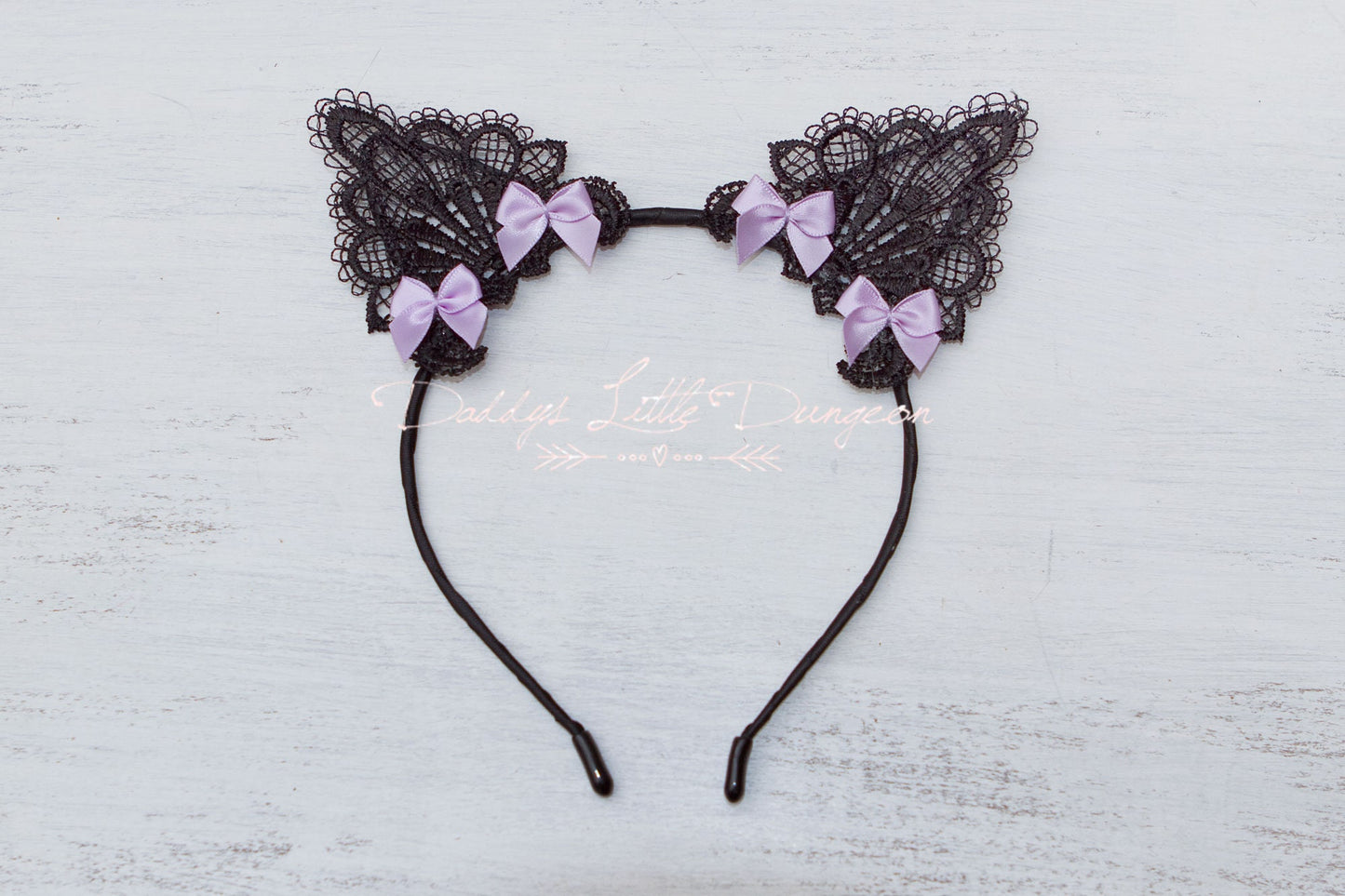 18+ Pretty Gothic Pet Play Starter Set! Fox Kitty Ears Collar Leash Anal Butt Plug Tail Purple Bows Kitten Cat Petplay BDSM ABDL DDLG mature