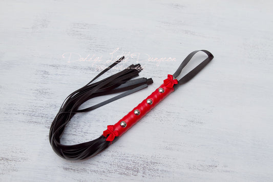 DDLG Pretty Red BDSM Bondage Whip Flogger Bows Submissive Girly Sub Daddys Little Girl Kawaii ABDL Sissy Master Kinky Fetish Freak mature