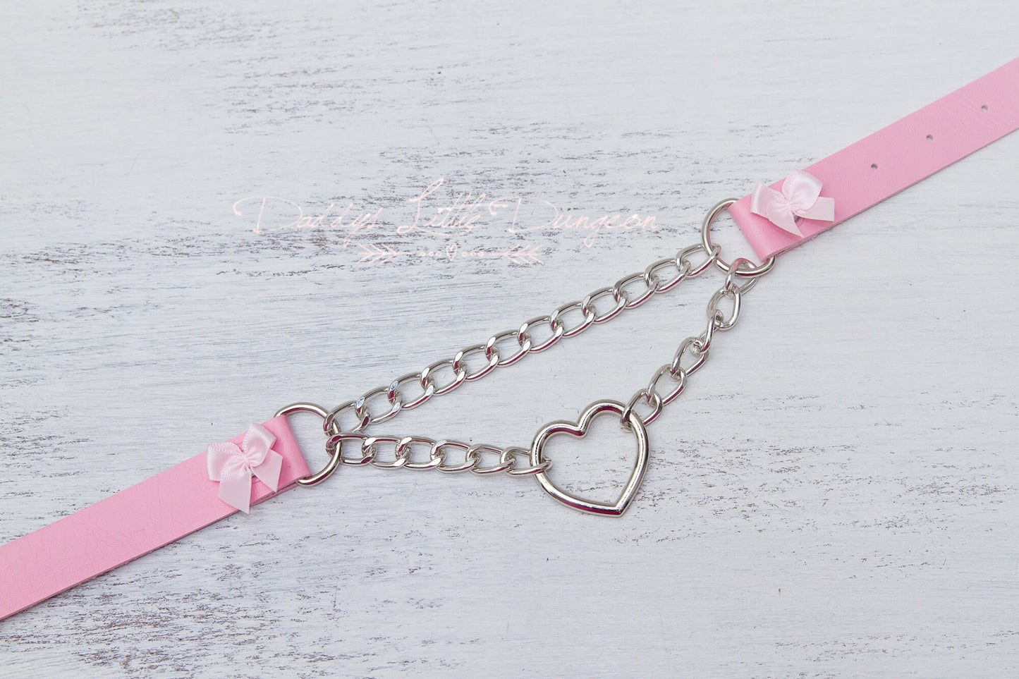 DDLG Chain Personalizable Pet Play Bondage Heart Day Collar Fox Kitty Puppy Furry BDSM Sub Master Sissy Daddys Little Girl Kawaii mature