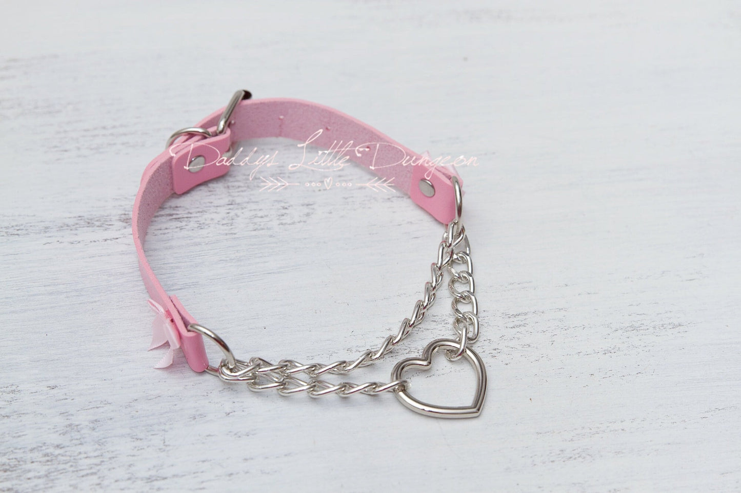 DDLG Chain Personalizable Pet Play Bondage Heart Day Collar Fox Kitty Puppy Furry BDSM Sub Master Sissy Daddys Little Girl Kawaii mature